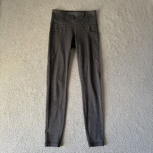 Athleta Salutation Stash Pocket Tights Womens XS Gray Stretch‎ Running Yoga